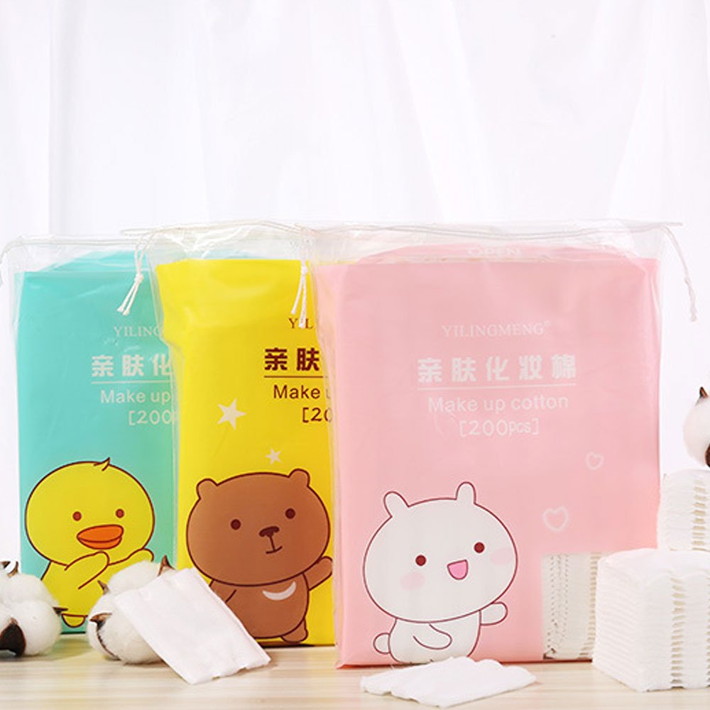 Bông tẩy trang cotton YILINGMENG 200 MIẾNG - Hecca