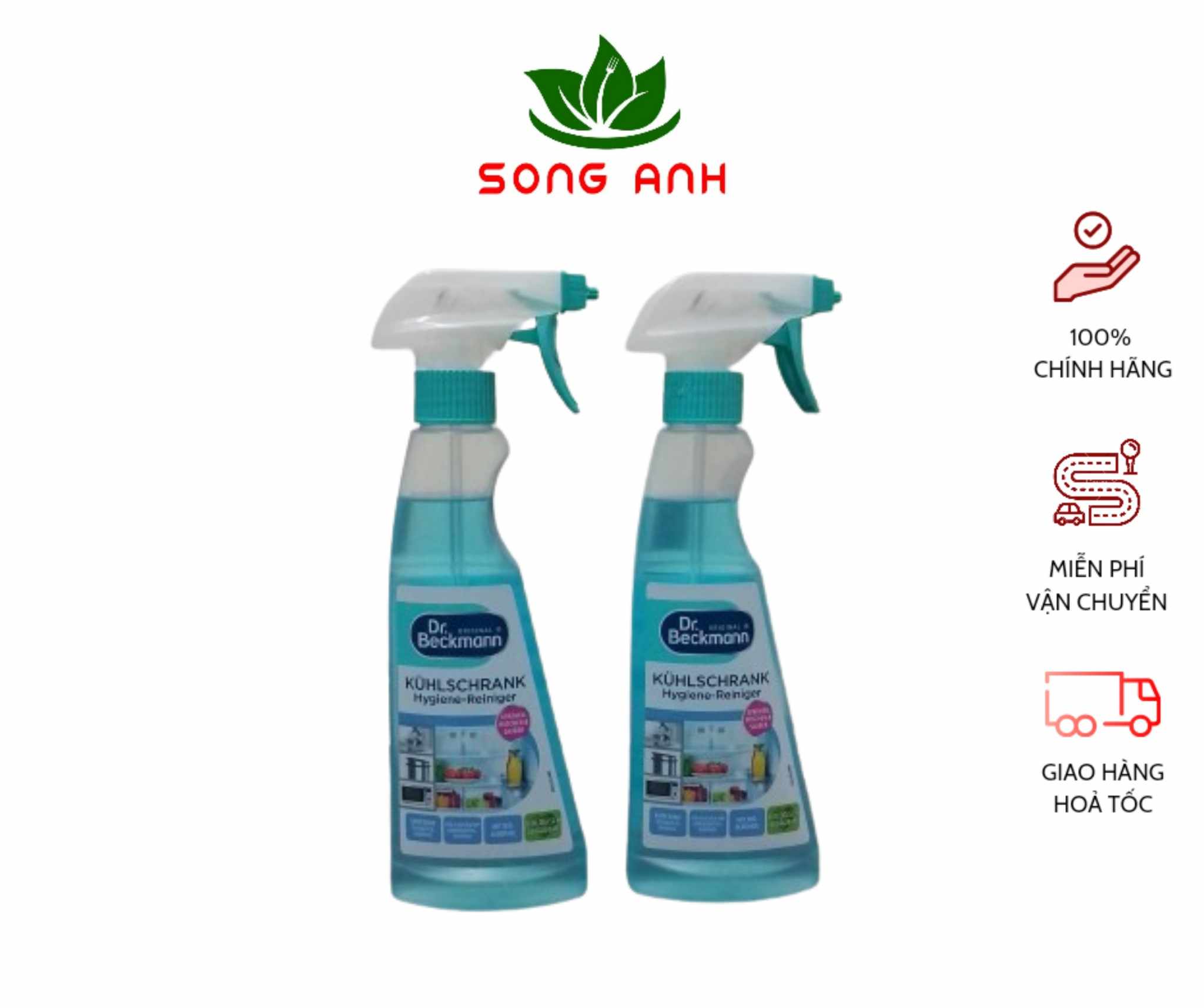 Dung dịch vệ sinh tủ lạnh Dr Beckmann giúp vệ sinh sạch sẽ và nhanh chóng cả bên trong lẫn bên ngoài