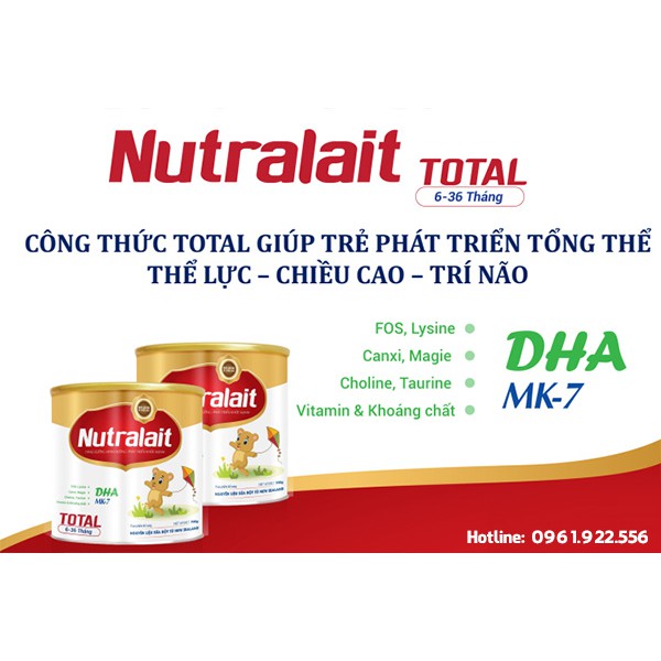 Sữa bột Nutralait Total 700g (cho trẻ 1_6 tuổi)