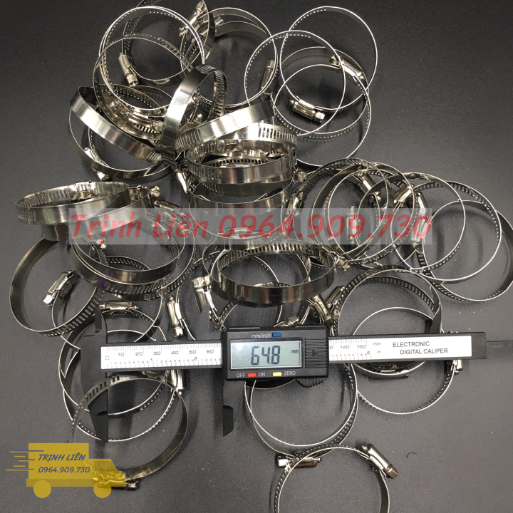 Túi đai siết quai nhê inox 50 cái  Đai xiết ống các loại inox siết cổ dê cỡ 44 X 64mm