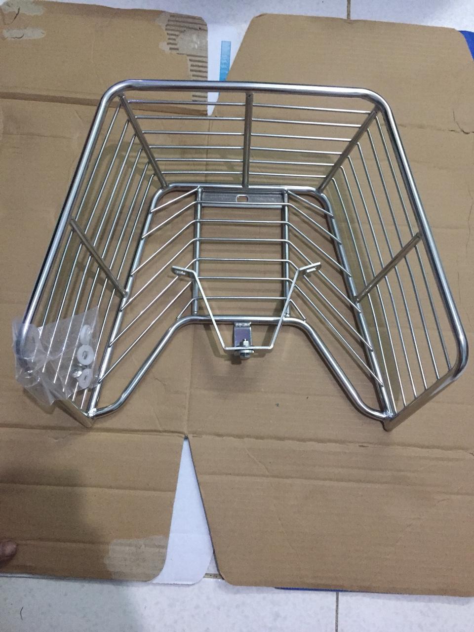 Rổ giữa inox cao cấp cho xe Sirius
