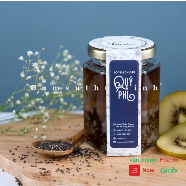 Hũ thủy tinh lục giác 180ml đựng thực phẩm