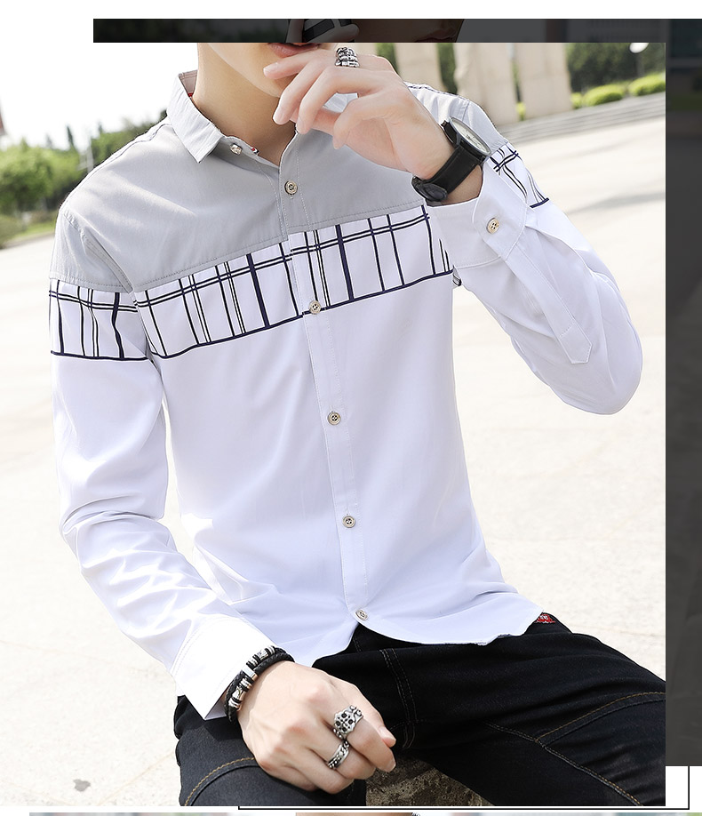 [HCM] áo sơ mi nam phối màu đầy nam tính vải lụa chống nhăn