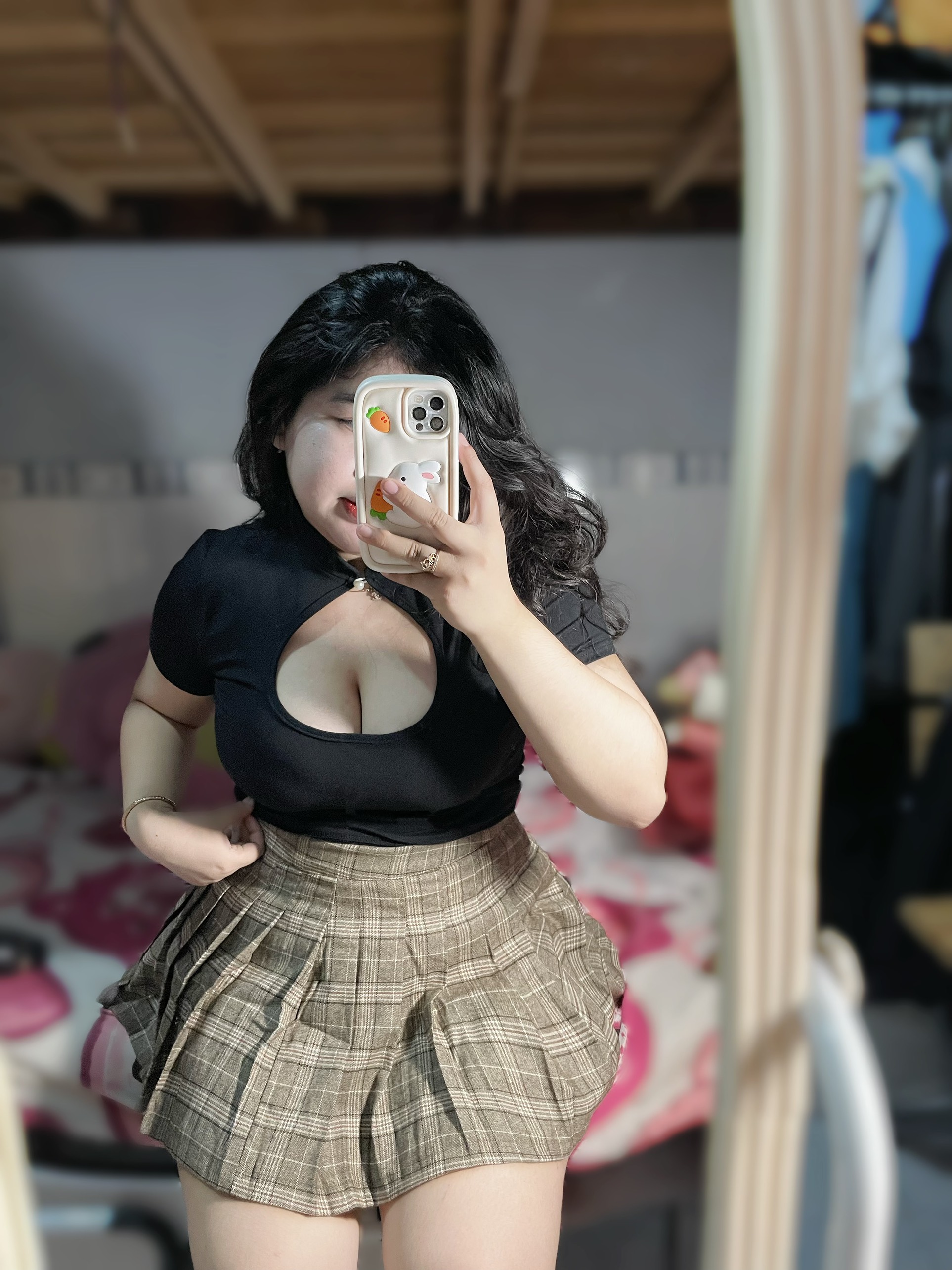 Áo thun khoét ngực giọt nước nữ bigsize