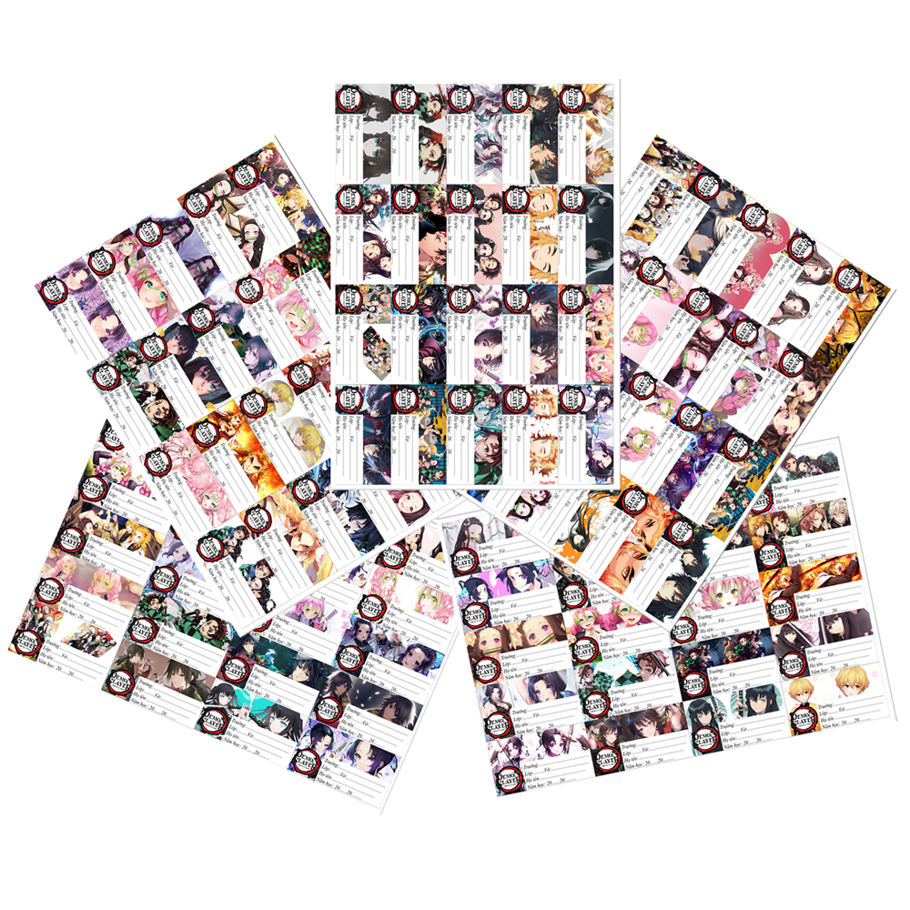 Nhãn vở set 40 đến 100 nhãn Kimetsu no Yaiba ANIME MANGA