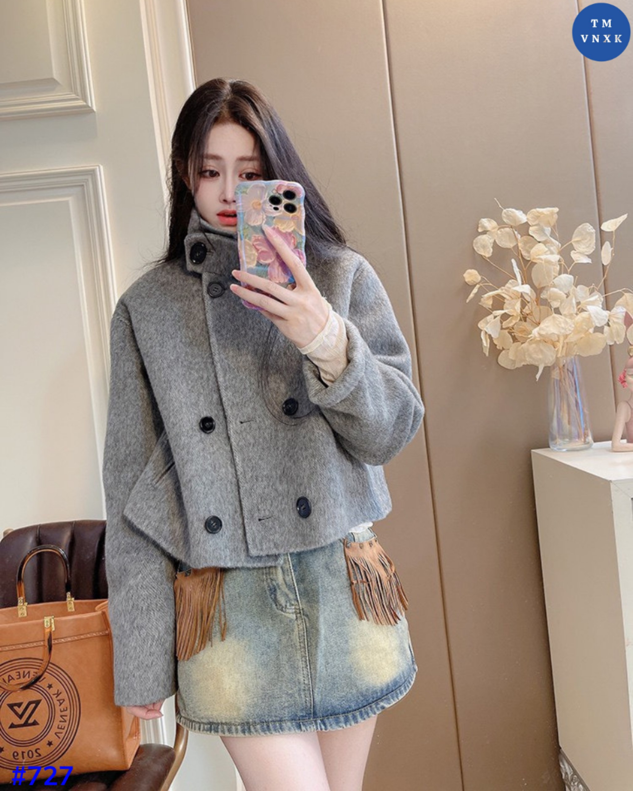 Damaged blazer-Gray