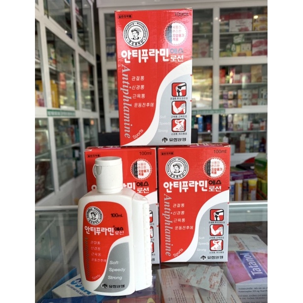 Dầu Nóng Xoa Bóp Antiphlamine Hàn Quốc Chai 100Ml