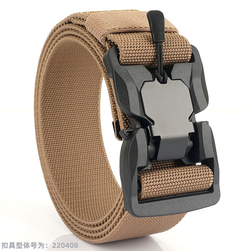 MEDYA Men's Belt Fashion Casual Elastic Nylon Belt Outdoor Sports Quick Unlock Belt