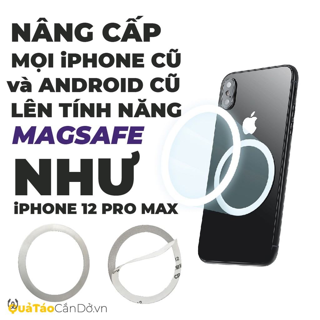 Độ Magsafe cho mọi iPhone đời cũ và mọi máy android lên iPhone 12 PRO MAX - độ vỏ iphone, samsung xiaomi oppo dùng được