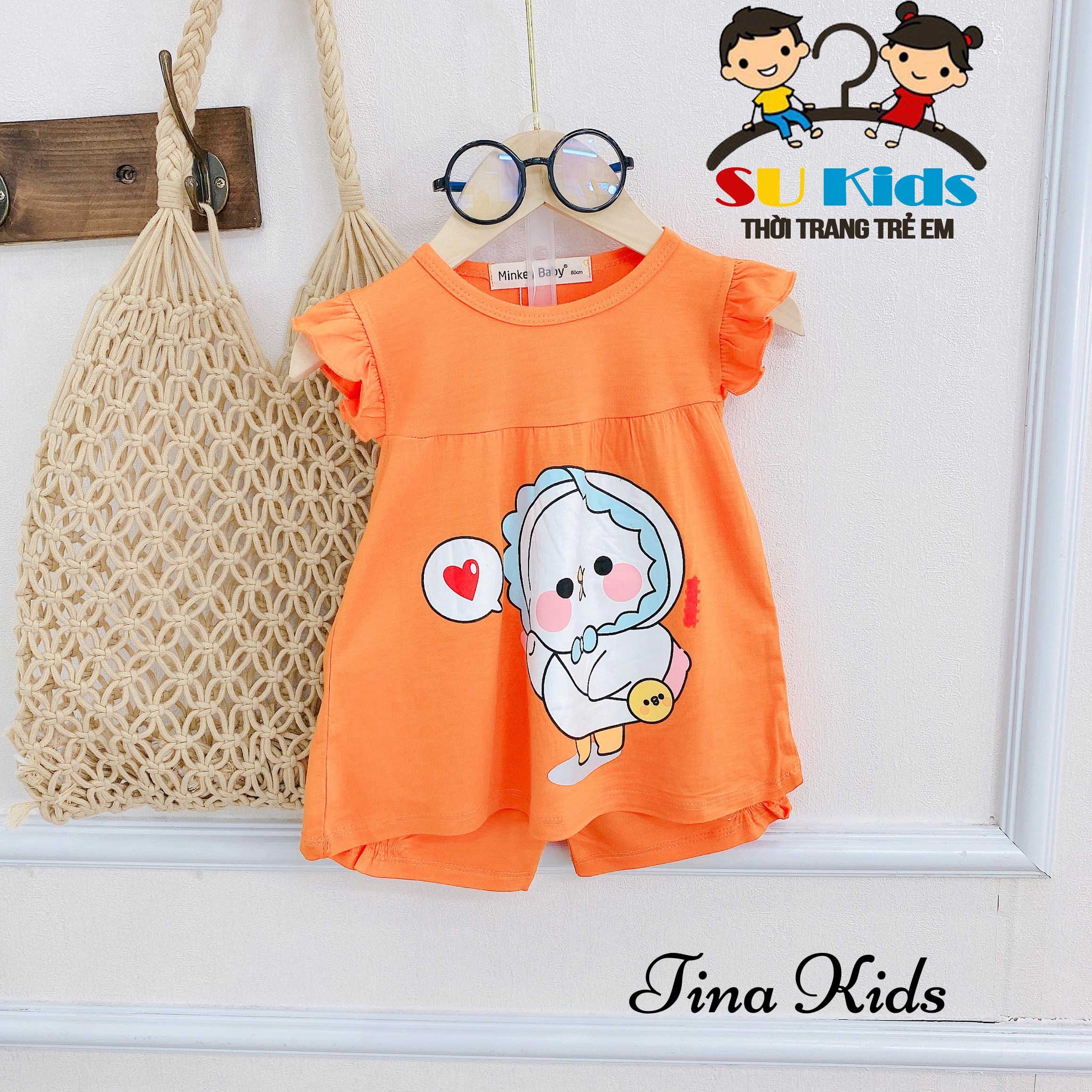 Bộ thun lạnh bé gái Cánh Tiên
