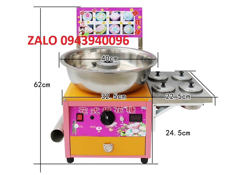 Máy làm kẹo bông gòn dùng gas -giá rẻ bảo hành 12 tháng-phụ kiện tặng kèm đầy đủ