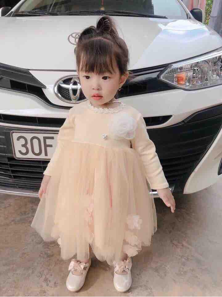 VÁY PHỐI CHÂN REN HOA BỒNG SIÊU XINH