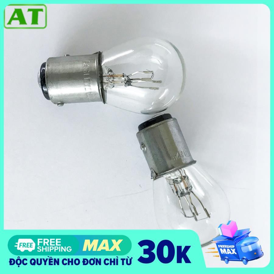 Combo 2 Bóng Đèn Phanh Đèn Thắng Ô Tô Đui Cài 2 Tóc 12V 21/5W