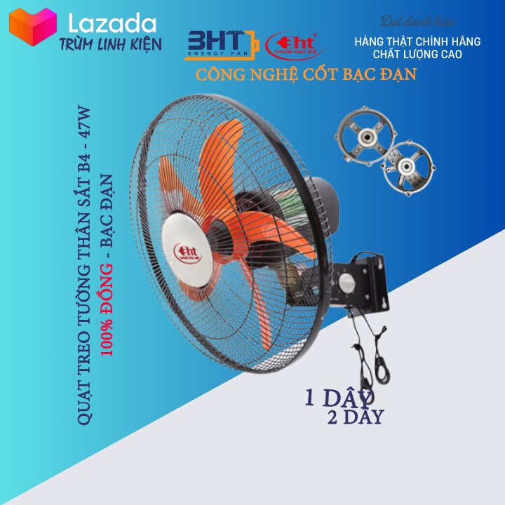 QUẠT TREO THÂN SẮT - ĐỘNG CƠ B4 - 47W / 220V