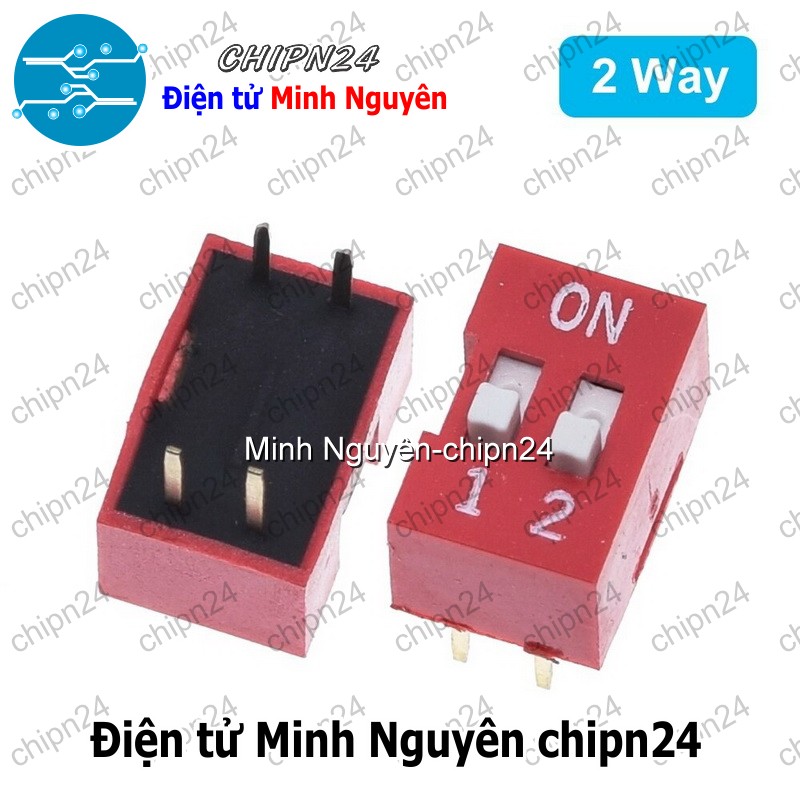 (K81) Công tắc bit Đỏ Chân cắm (1P/2P/3P/4P/5P/6P/7P/8P/9P/10P/12P) - [Chọn Loại] - HHH.00219