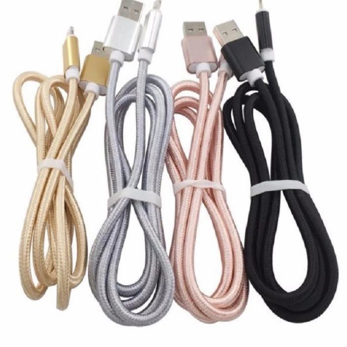 cap sạc 3 mét bọc dù cho iphone- chống gãy