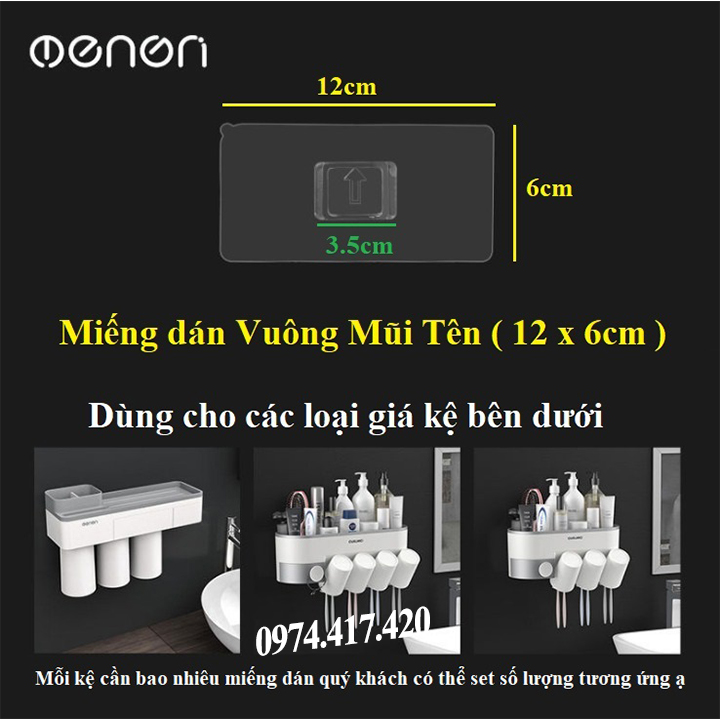 BỘ 2 MIẾNG DÁN Vuông Mũi Tên OENON thay thế - mua dự phòng