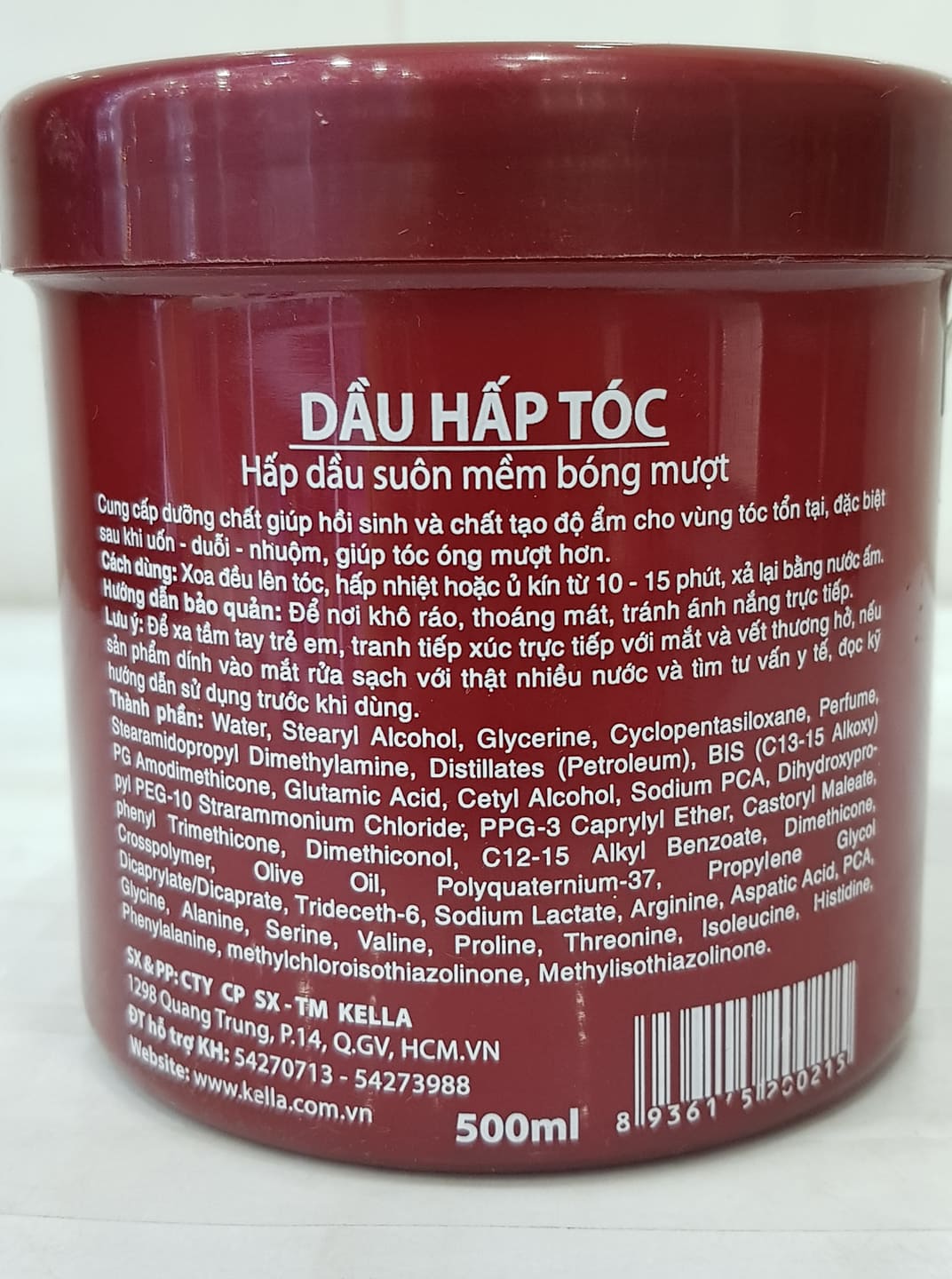Hấp Dầu Mềm Mượt Tóc KELLA 500ml