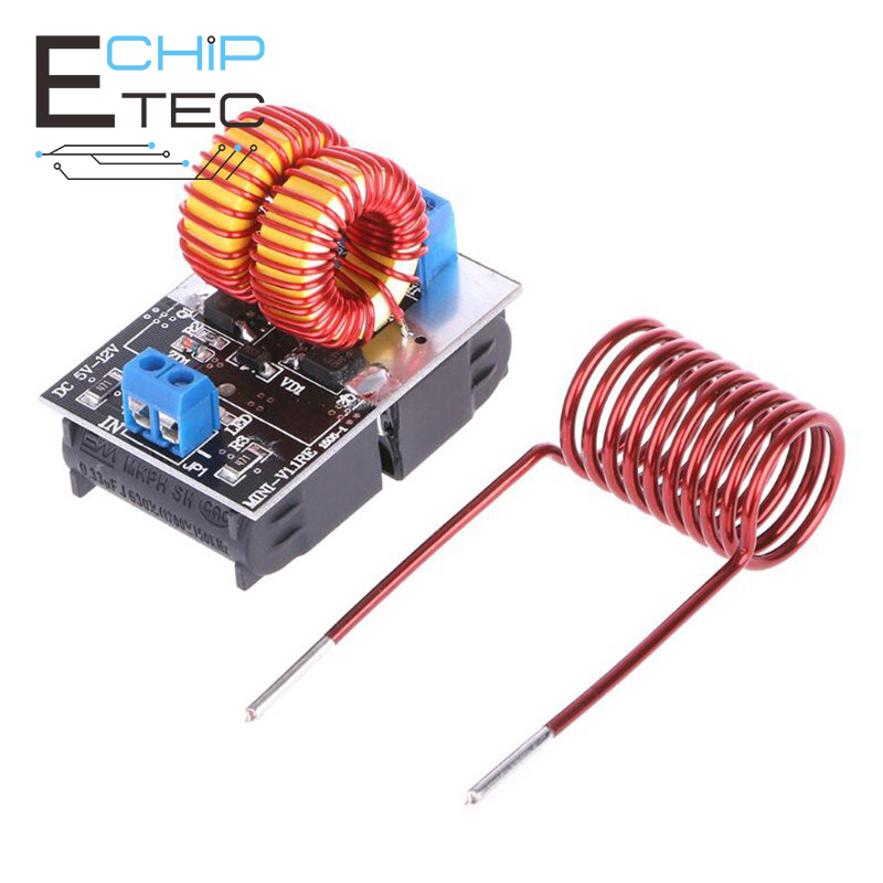 Bảng Làm Nóng Cảm Ứng ZVS Mini Điện Áp Thấp DC 5-12V 120W Mô-đun Cấp Điện Bộ Làm Nóng Trình Điều Khiển Flyback Nồi Tự Làm + Cuộn Dây Đánh Lửa