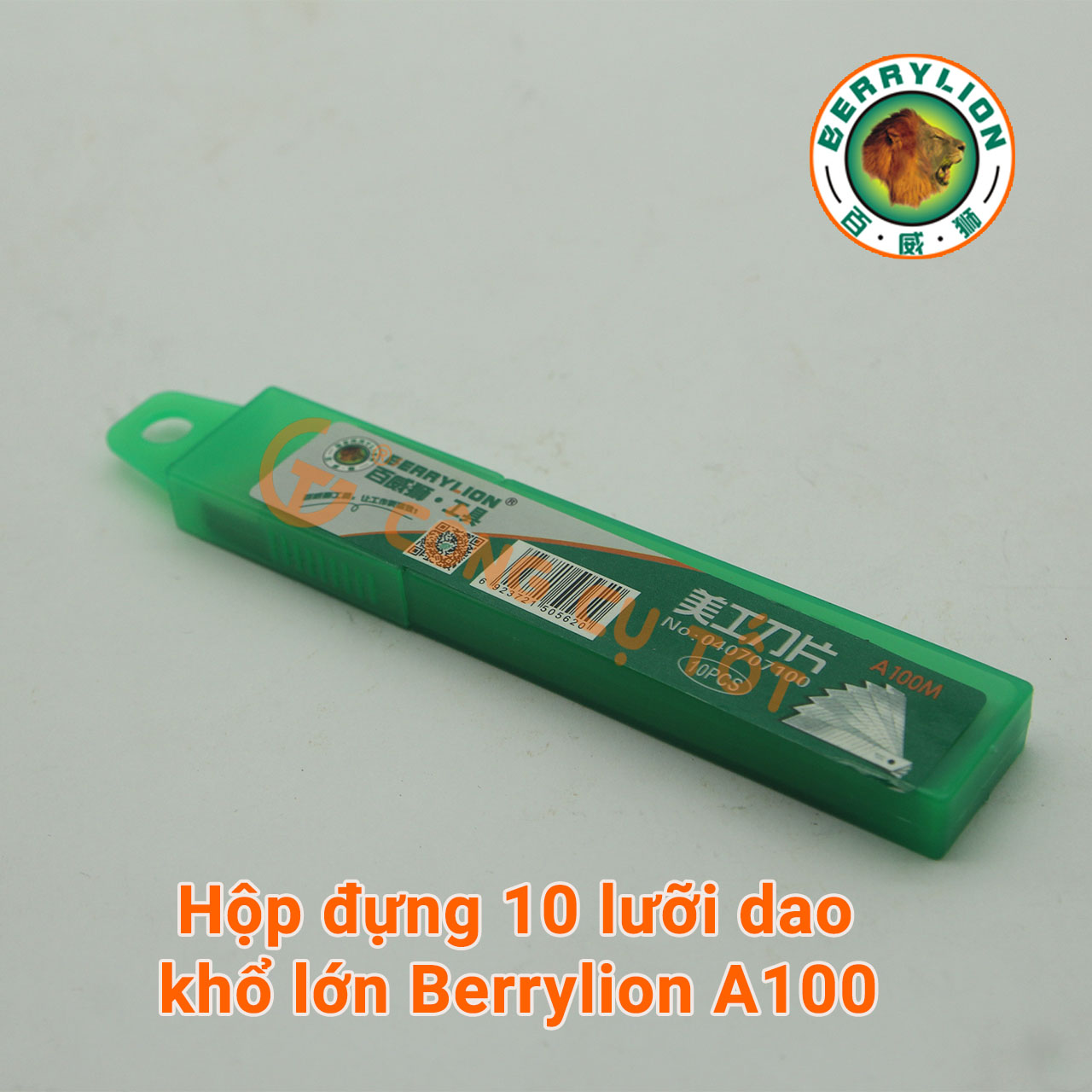 10 Hộp - 100 lưỡi dao rọc giấy khổ lớn Berrylion A100M