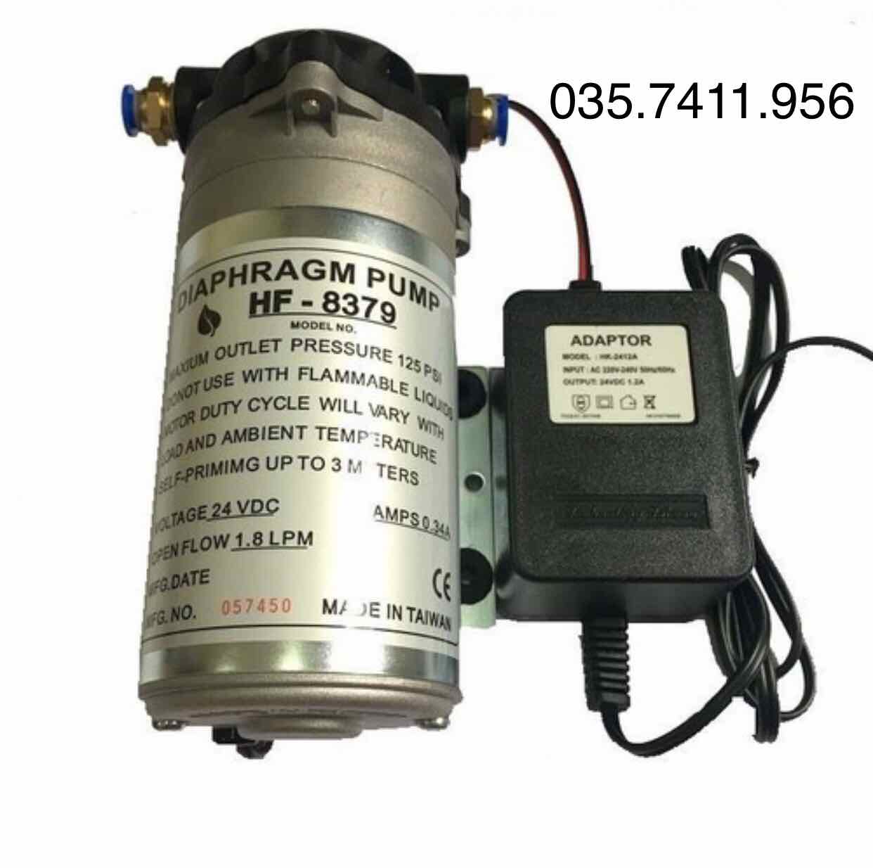 máy bơm phun sương áp lực - máy phun sương 24 v kèm nguồn  - bơm 24v kèm nguồn