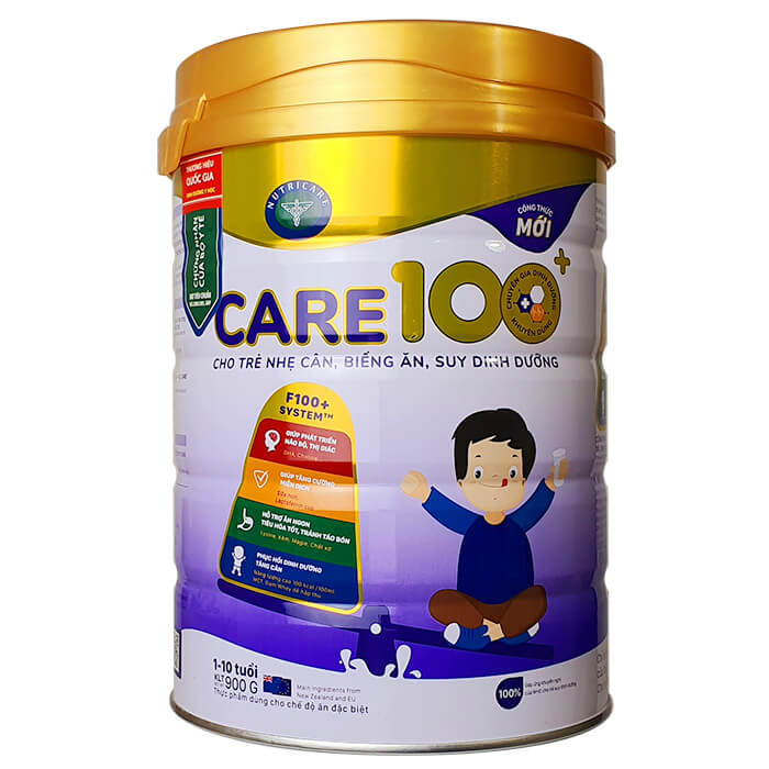 (Date mới) Sữa bột Care 100 plus 900gr