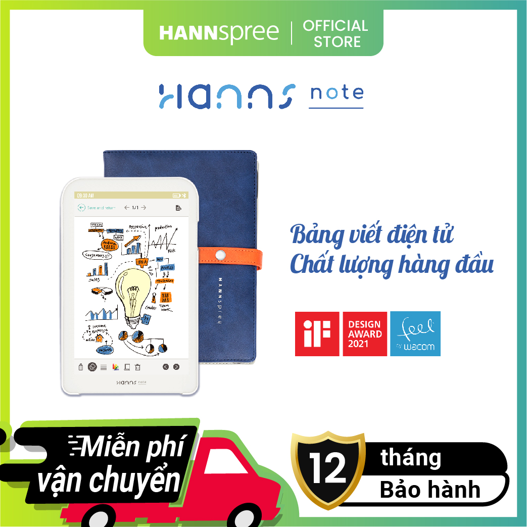 Sổ tay điện tử Hannsnote 8 kèm Bút Hannspen từ Công Nghệ Kỹ Thuật Wacom