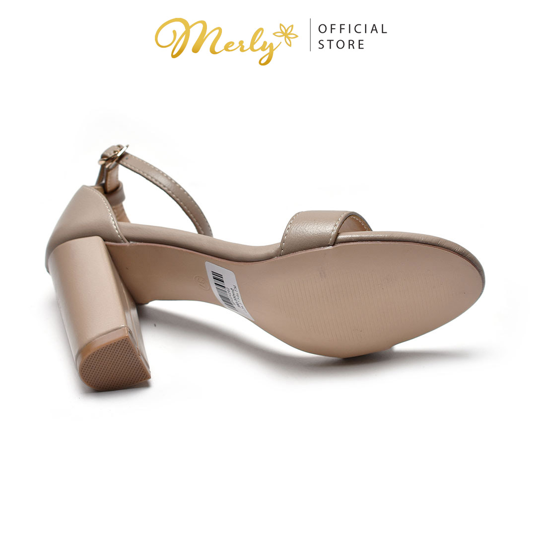 Giày Sandal Cao Gót Microfiber Merly 1134, Sandal Nữ Big Size