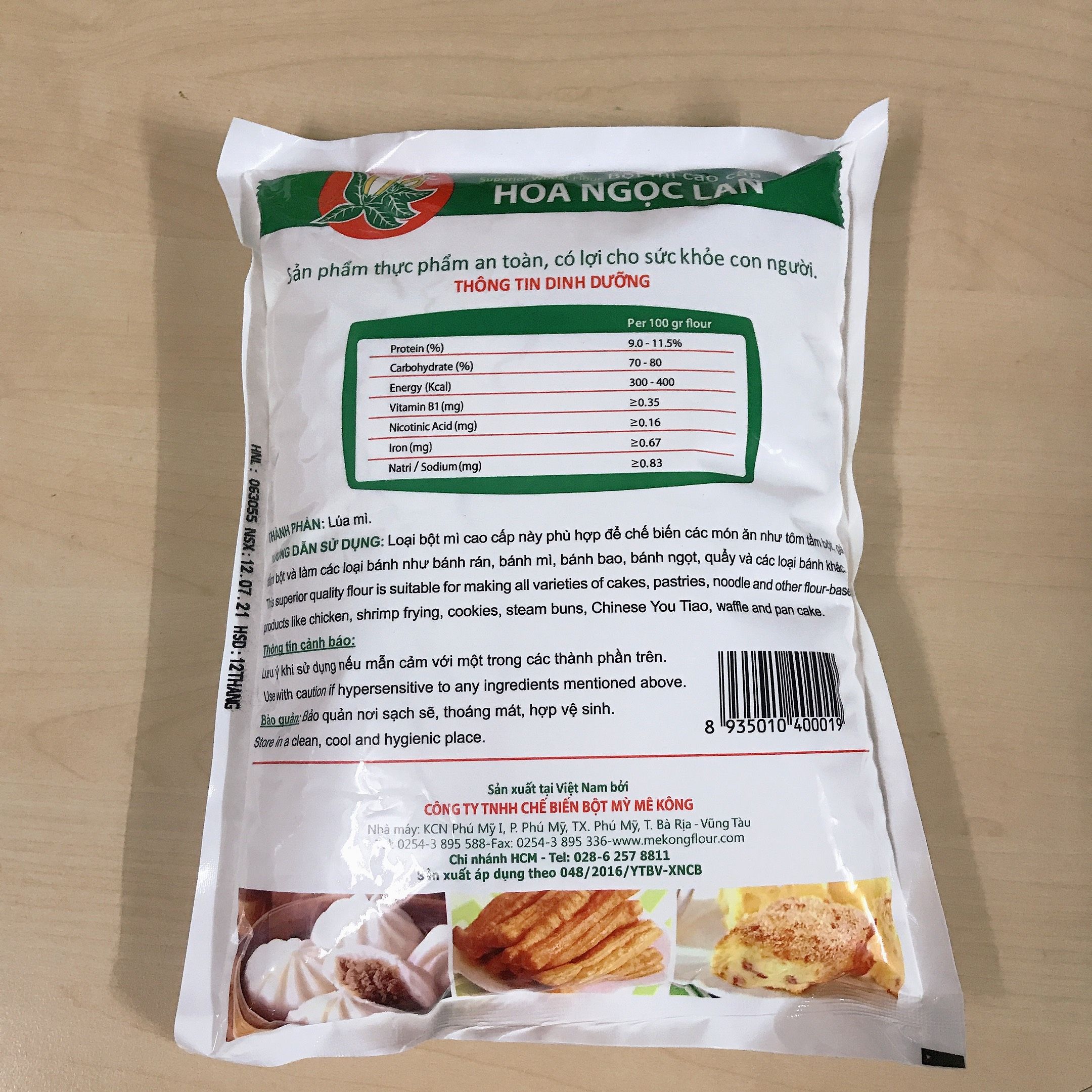 Bột mì cao cấp hoa ngọc lan bịch 1Kg (Bột Mì Đa Dụng)