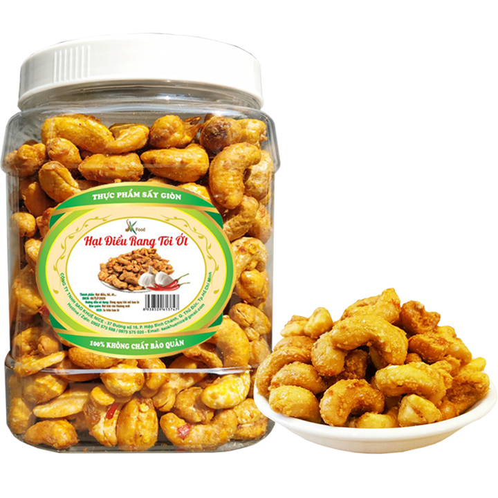 Hạt điều rang tỏi ớt thương hiệu sk food -