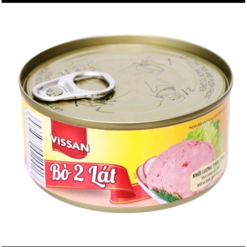 Combo 4 Hộp Bò 2 Lát Vissan ( 4 hộp x 170g)