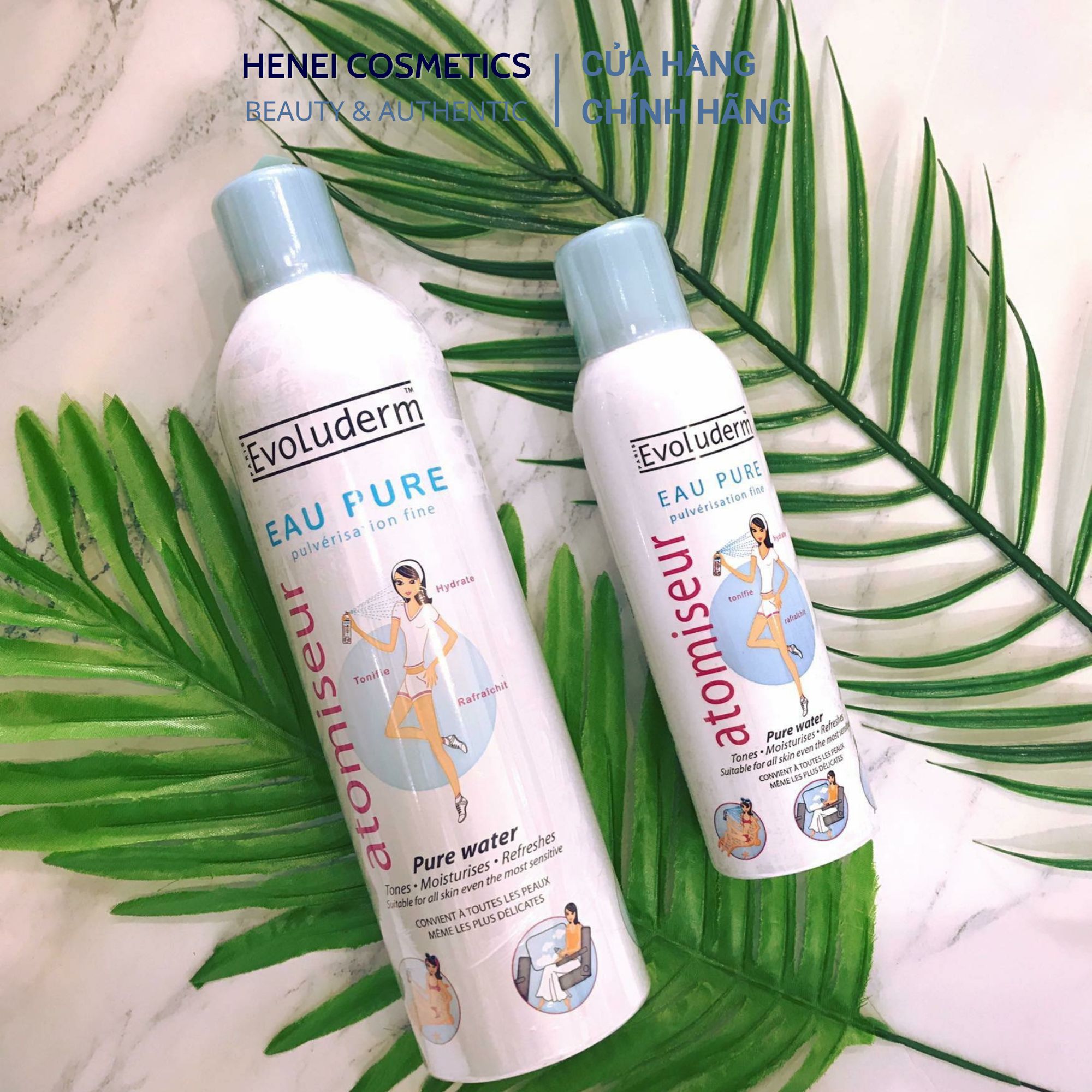 Xịt Khoáng Dưỡng Da Cấp Ẩm Evoluderm Atomiseur Eau Pure 150ml, 400ml