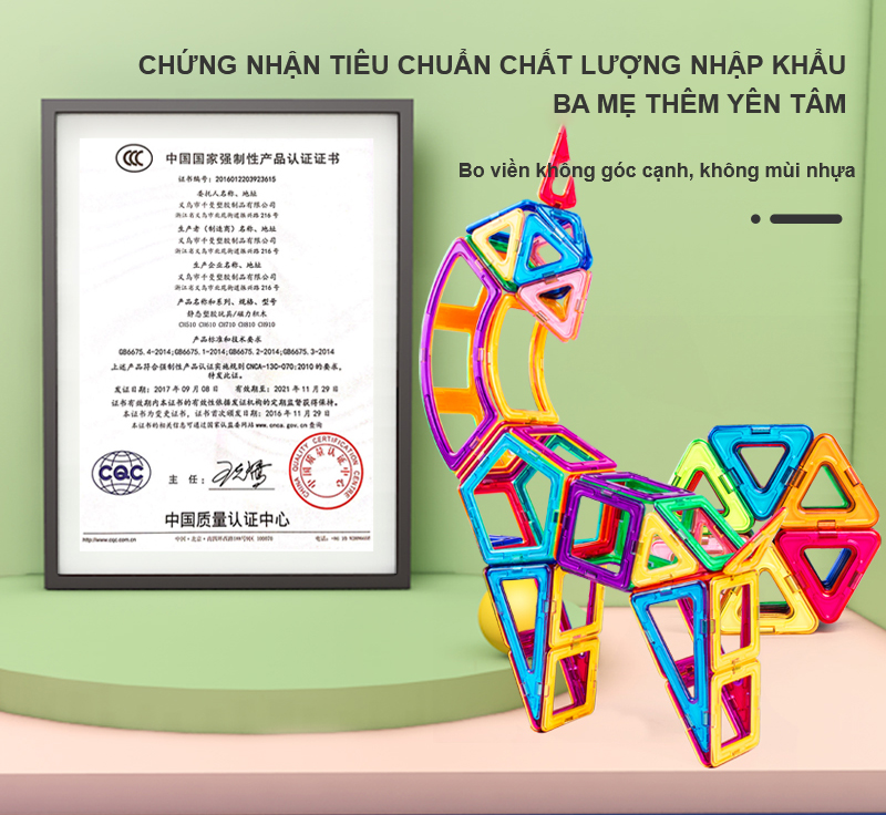 Bộ Miếng Ghép Nam Châm Nhiều Màu Sắc