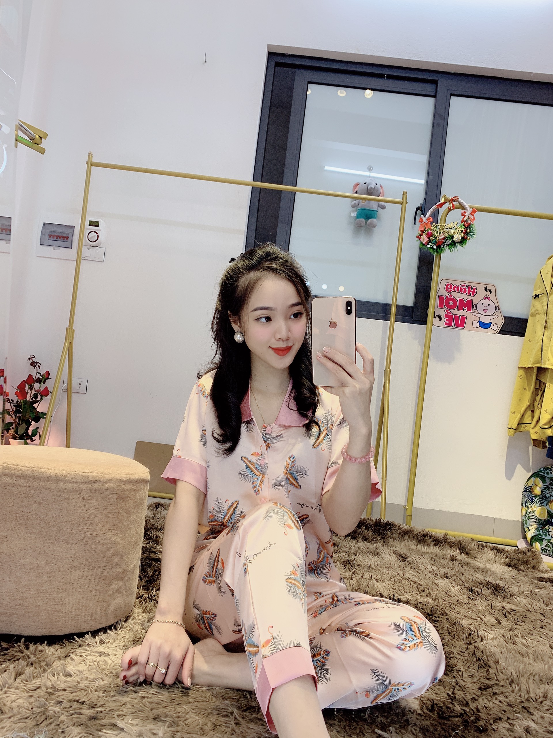 Bộ pijama Lụa Jume Tay Ngắn Quần Dài