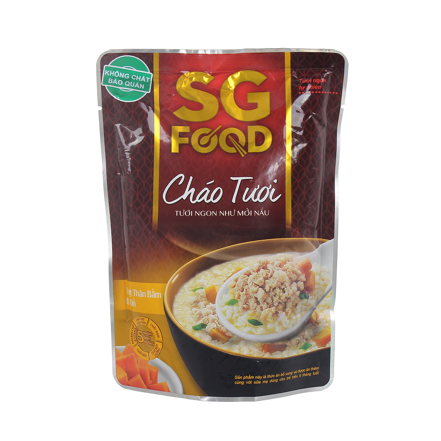 [Siêu thị WinMart] - SGF Cháo tươi thịt thăn &bí đỏ 270g/240g