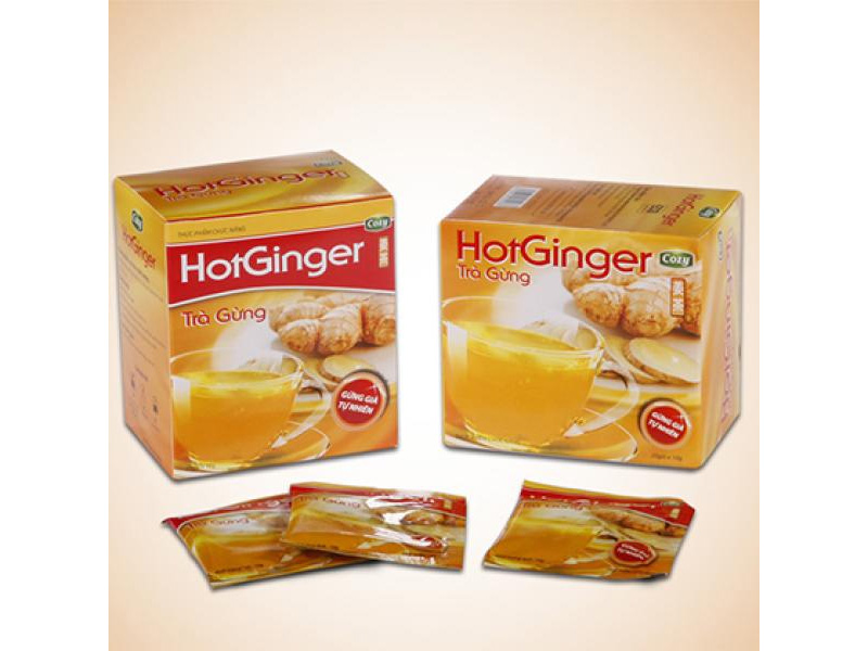 TRÀ COZY GỪNG HÒA TAN- HOTGINGER 200G (20 Gói )_100G (10 Gói)