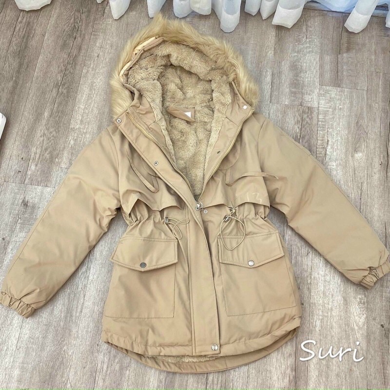 Áo khoác nữ lót lông cao cấp