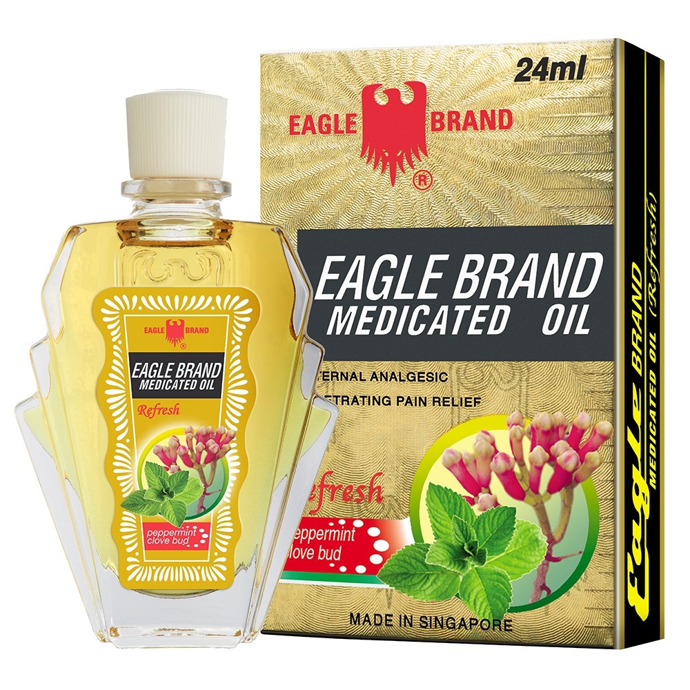 Dầu gió Con Ó Singapore Eagle Brand 3ml 12ml và 24ml