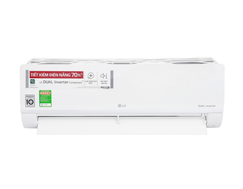 Máy lạnh LG Inverter 1.5 HP V13ENS Tấm vi lọc bụi, Có tự điều chỉnh nhiệt độ (chế độ ngủ đêm) Thổi gió dễ chịu (cho trẻ em, người già) Hẹn giờ bật tắt máy Làm lạnh nhanh tức thì Tự khởi động lại khi có điện