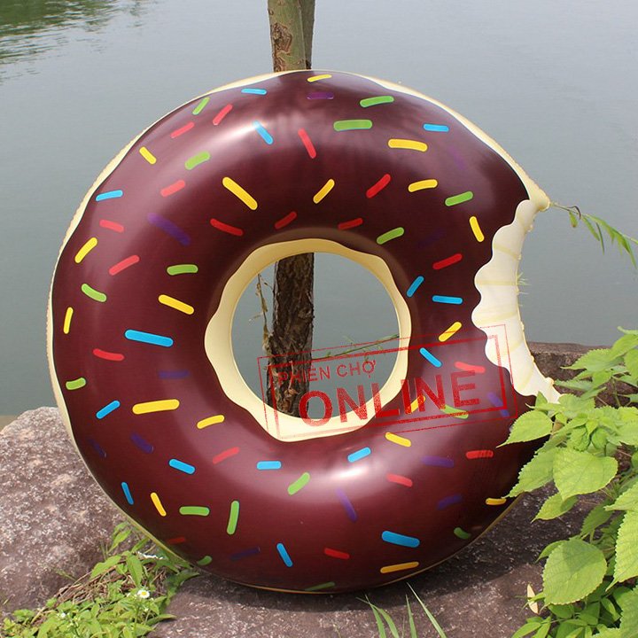 [HCM]PHAO BƠI TRÒN HÌNH BÁNH DONUT (Màu Nâu)
