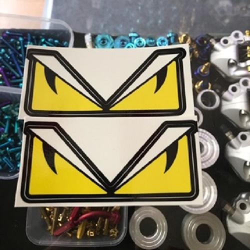 1 Logo Tem fendi dán mủ bảo hiểm dán xe