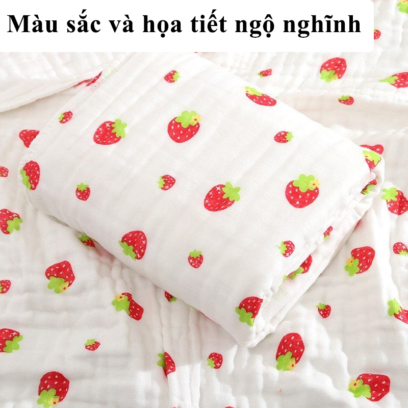 Khăn tắm, chăn đắp xô 6 lớp nhăn (KT 105x110cm)