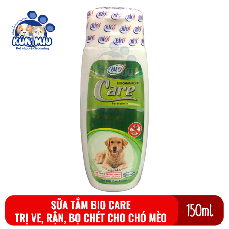Sữa tắm diệt ve,rận, bọ chét, ký sinh trùng trên chó mèo Bio Care 150ml
