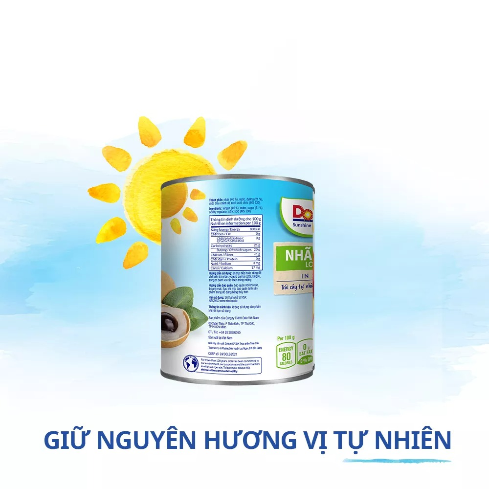 [MUA 1 TẶNG 1]Nhãn Tươi Dole (565g)