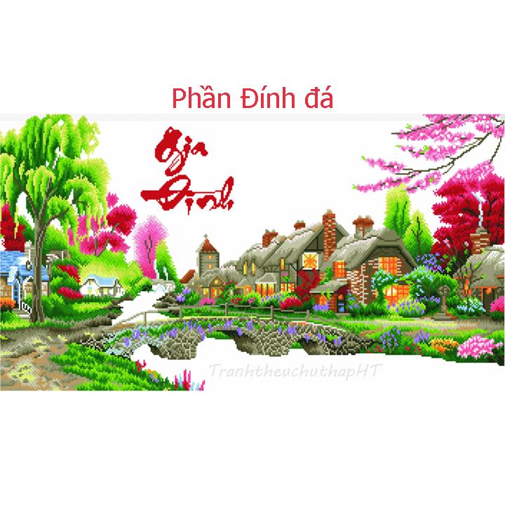[HCM]Tranh đính đá gia đình VS042 - tự đính