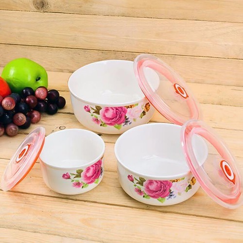 BỘ 3 THỐ SỨ CÓ NẮP ĐẬY (HỌA TIẾT NGẪU NHIÊN)
