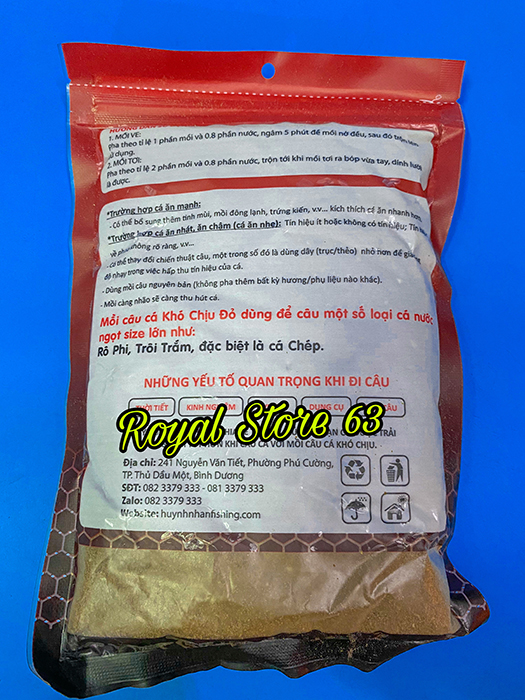 Mồi cám câu cá Khó Chịu Siêu Nhạy Cá Chép (250gram)