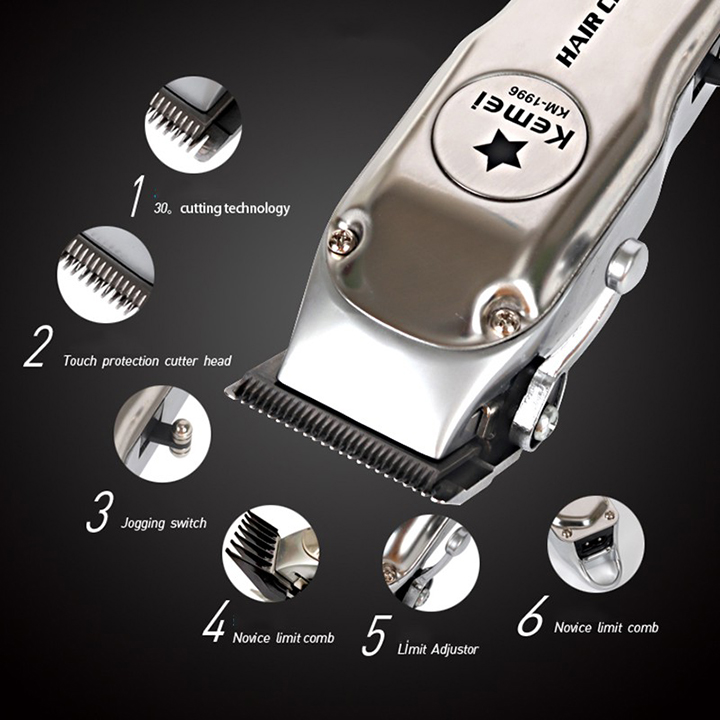 Tông Đơ Kemei 1997 Chuyên Dụng - Tặng Kèm Bộ Kéo Cắt Tỉa