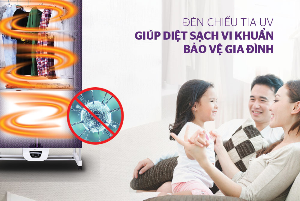 Tủ sấy quần áo SUNHOUSE SHD2707