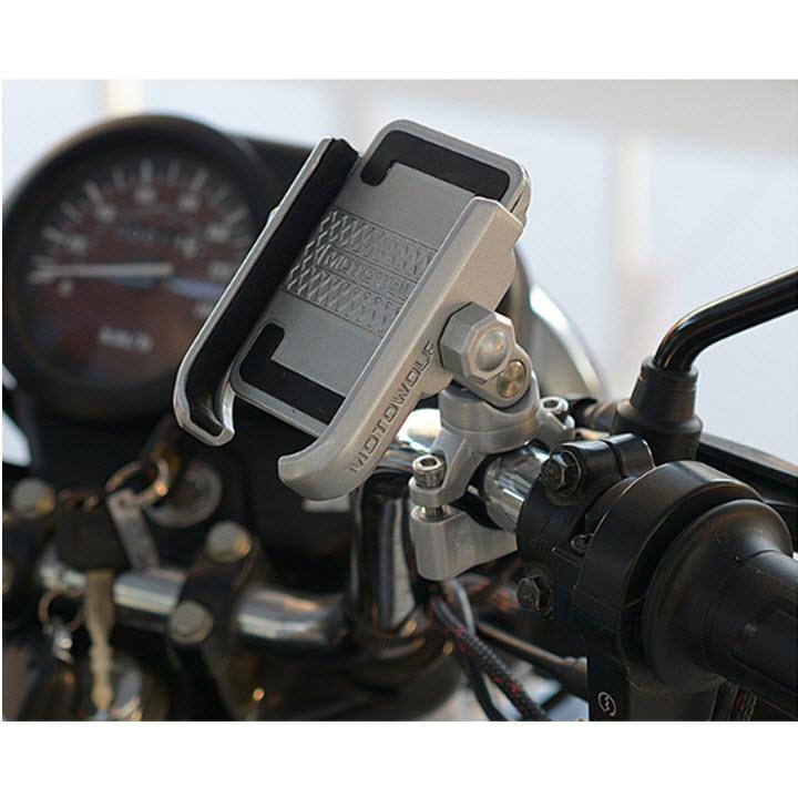 [HCM]GÍA ĐỠ ĐIỆN THOAI GẮN NGAY GHIDONG XE MÁY MOTOWOLF
